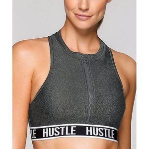 Lorna Jane Charcoal Heather Unbreakable Sports Bra Size S